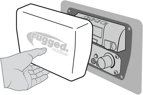 Vista 6 de Rugged Radios Cubierta magnética de radio para insertos de montaje múltiple todoterreno - Cuenta con imanes fuertes y sello de goma