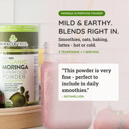Vista 11 de Superalimento de moringa orgánica en polvo de Miracle Tree