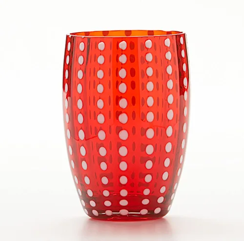 Vista 13 de Zafferano Perle - Vaso de cristal ámbar de 11 oz (juego de 2)