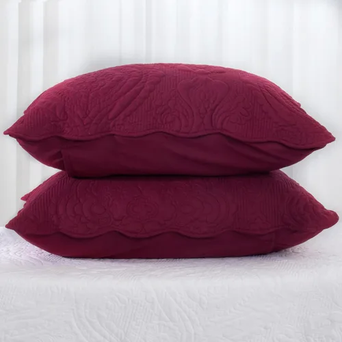 Vista 7 de BOSOWOS Juego de 2 fundas de almohada acolchadas de microfibra estándar, fundas de almohada suaves y transpirables con cierre de sobre