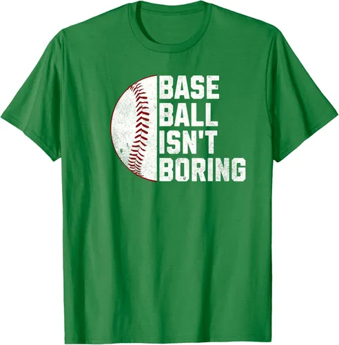 Vista 4 de Camiseta Baseball Isn't Boring, Negro