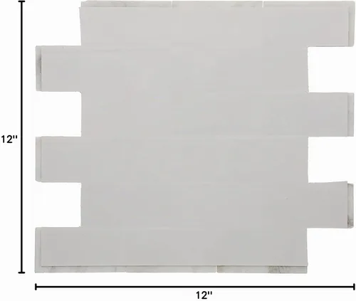 Vista 7 de Daltile SimplyStick Mosaix - Mosaico biselado de piedra natural de mármol de 2 x 4 pulgadas en blanco Daphne para paredes y salpicaduras