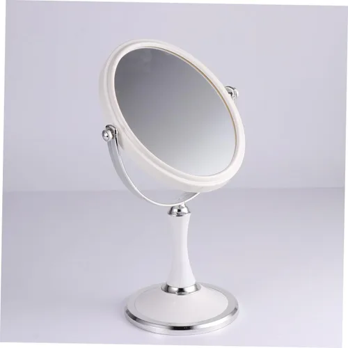 Vista 9 de FRCOLOR 6 espejos de mano de maquillaje de doble cara para girar blanco de doble cara