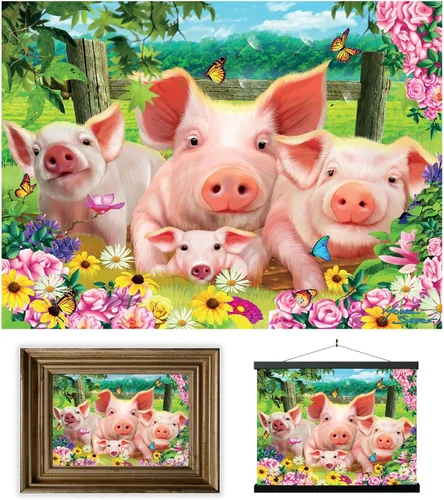 Vista 20 de 3D LiveLife Imágenes lenticulares - Animales de granja de bebés de Deluxebase. Arte de pared de animales de 12 x 16 pulgadas sin marco con efecto 3D