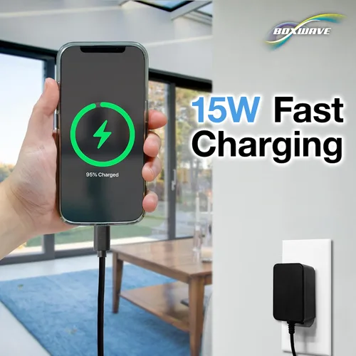 Vista 5 de BoxWave Cargador compatible con Sony Alpha a6700 - Cargador de pared directo (15 W), carga rápida tu dispositivo con cable integrado de 3 pies