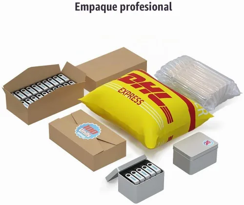 Vista 7 de Unidad flash USB personalizada en caja pulgar, memoria personalizada 128 MB, paquete de 25