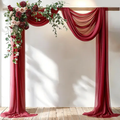 Vista 11 de Tela Negra para Drapeado de Arco de Boda 1 Panel 30'' x 20 Pies Cortinas Negras Tela Transparente Telón de Fondo Telas para Drapeado de Arco