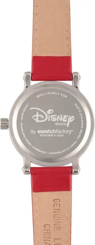 Vista 3 de Disney Minnie Mouse - Reloj analógico vintage de cuarzo para adultos, Rojo