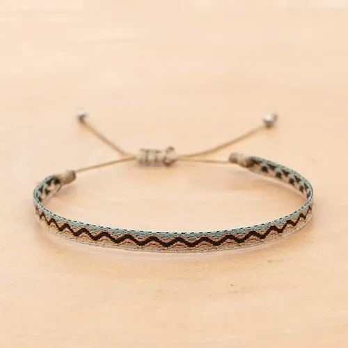 Vista 3 de TTNDstore - Juego de pulseras bohemias con dijes chapados en plata 925 con diseño de budismo tibetano, con nudo de la suerte, joyería