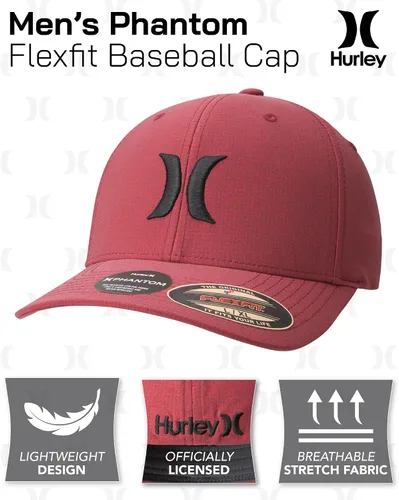 Vista 2 de Hurley Phantom Flexfit - Gorra de béisbol ajustada para hombre, talla L-XL, gris