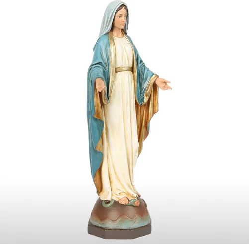 Vista 3 de BC Figura católica de Nuestra Señora de Gracia, estatua de la Virgen María, Madre Santa, de 17.8 cm de alto, regalo religioso para decoración