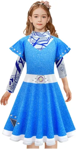 Vista 2 de ULTIMAKE Disfraz de alien zombies para niñas, vestido de Navidad para niños