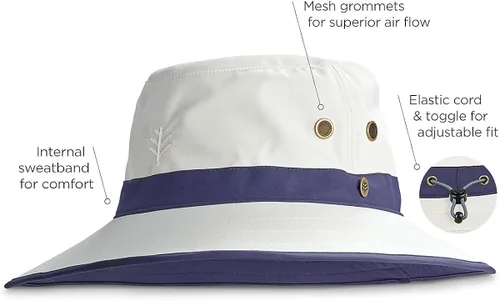 Vista 4 de Coolibar Gorra de golf con protección solar UPF 50+ para hombre y mujer, talla única