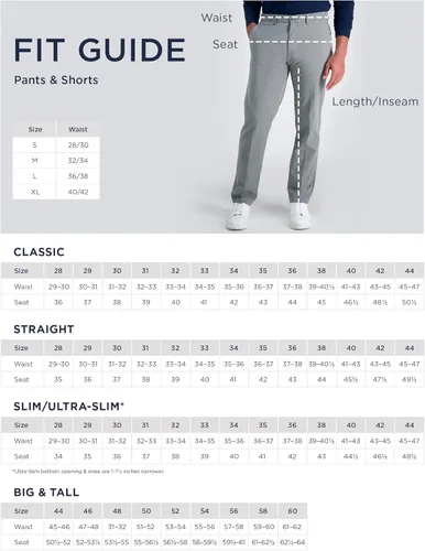 Vista 5 de Haggar Mens Cool Right Performance Flex Solid Classic Fit Flat Front Pant-Reg. And Big And Tall