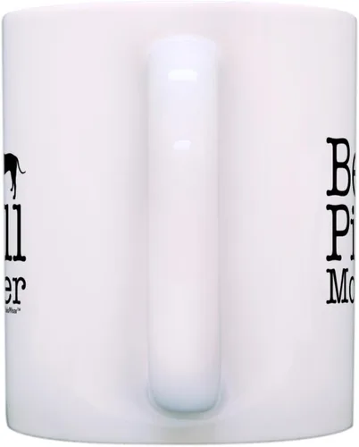 Vista 2 de Taza de café de cerámica con diseño de perro con texto en inglés «Best Pitbull Mom Ever», color blanco 11oz Mom - Blanco