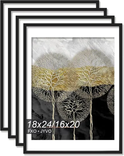 Vista 25 de Fxojyvo Marco de Fotos de 4x6, Muestra Foto de 3.5x5 con Paspartú o 4 x 6 Sin Paspartú, Liviano y de Alta Transparencia Marco de 4 por 6 para Pared