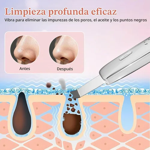 Vista 3 de Herramientas para quitar puntos negros, espátula facial 4 en 1 para Plateado