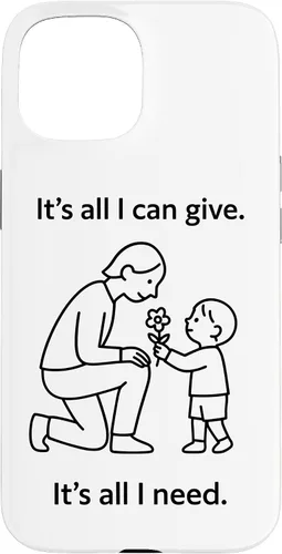 Vista 6 de Child Giving Flower to Parent Minimal Symbolic Love Design Case for iPhone 16