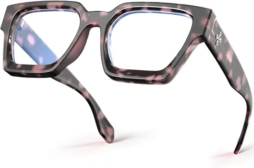Vista 11 de VISOONE Paquete de 2 Gafas de Bloqueo de Luz Azul con Marco Rectangular y Aspecto Elegante Preppy para Mujeres y Hombres RIVER