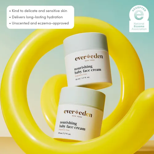 Vista 9 de Evereden Crema facial nutritiva para bebé, 1.7 onzas, loción facial no tóxica y sin fragancia Crema hidratante para bebés rica y no grasa