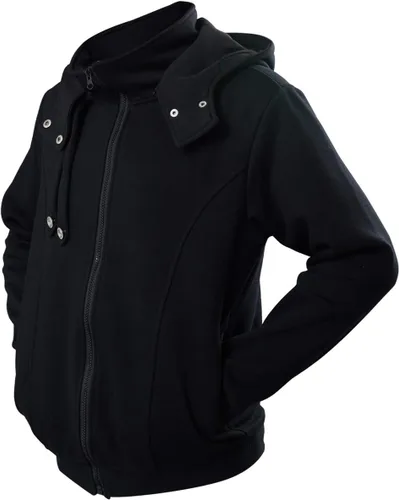 Vista 4 de Ya-cos Disfraz de cosplay para adultos, chaqueta de manga larga de algodón con capucha