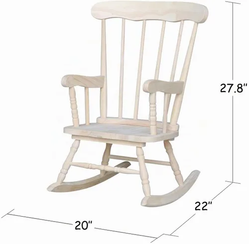 Vista 2 de International Concepts - Mecedora de madera para niños