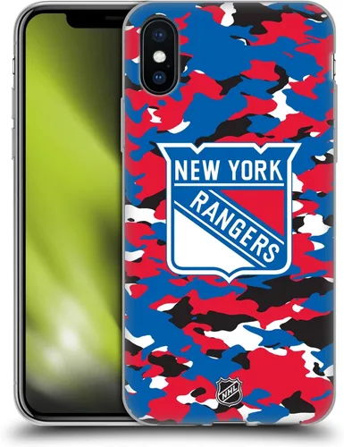 Vista 123 de Head Case Designs Funda de gel suave con licencia oficial de la NHL Camouflage New York Rangers compatible con Apple iPhone 7 Plus/iPhone 8 Plus