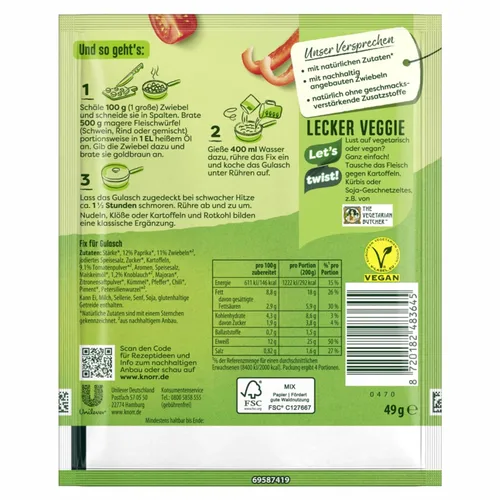 Vista 5 de Knorr Fijar gulash (Gulasch) (paquete de 4)