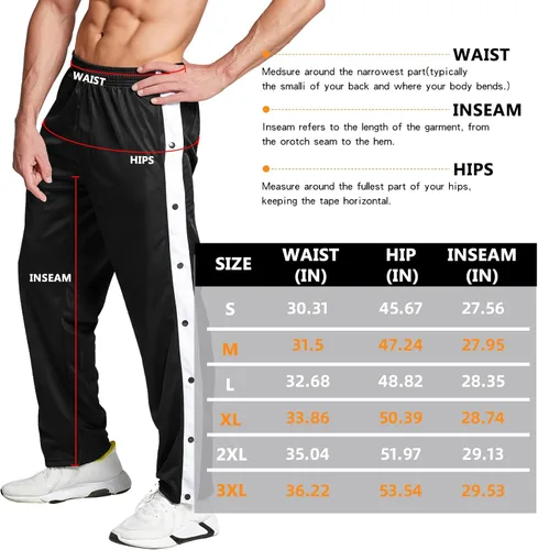 Vista 6 de Pantalones deportivos de baloncesto para hombre, pantalones de baloncesto para entrenamiento, correr, casual, holgados, con bolsillos