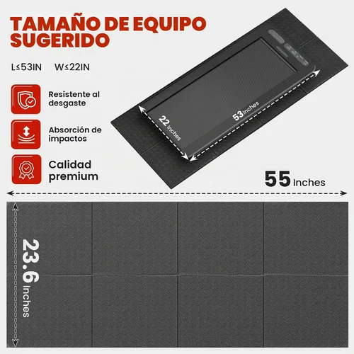 Vista 2 de Alfombrilla para caminadora para suelos de alfombra, protección de suelo