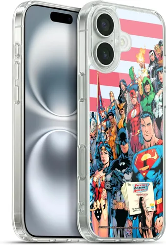 Vista 108 de Head Case Designs Funda de gel con licencia oficial de la Liga de la Justicia DC Comics #10 Darkseid War Comic Book Cover