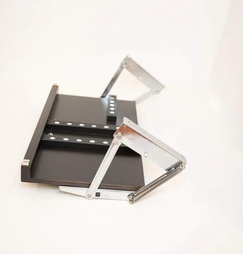 Vista 7 de Estante de almacenamiento de cuchillos Drop Block para debajo del gabinete - Pequeño, Negro Negro/Ébano