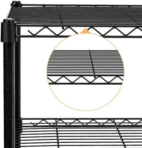 Vista 5 de Shelves 5-Tier Metal Storage Shelves, Wire Shelving Unit Storage with Adjustable Leveling Feet, for Laundry Bathroom Kitchen,Each Layer Load 220 LBS