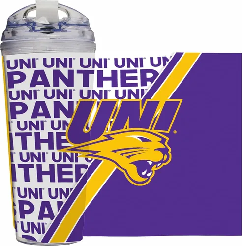 Vista 37 de Rico Industries Taza acrílica NCAA estándar de 24 onzas con tapa con bisagra, taza de doble pared oficialmente licenciada con pajita