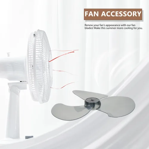 Vista 4 de Angoily Cuchillas de repuesto con cubierta de tuerca para mesa doméstica y ventiladores de pie, cuchillas de plástico fáciles de instalar