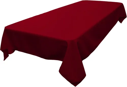Vista 55 de LA Linen Mantel rectangular lavable de popelín de poliéster, resistente a las manchas y a las arrugas, cubierta de mesa 60x84, mantel de tela