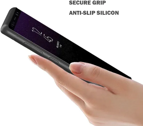 Vista 9 de Fundas diseñadas para Samsung Note 10 Plus con parte trasera de calidad de vidrio templado+carcasa híbrida de TPU marco, cubiertas delgadas