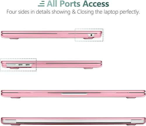 Vista 7 de TWOLSKOO Funda compatible con M4 MacBook Air de 15 pulgadas versión 2025-2023 M4 A3241 M3 A3114 M2 A2941, carcasa rígida de plástico, protector