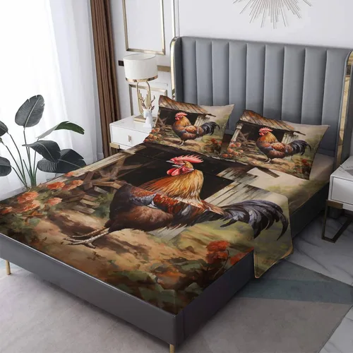 Vista 14 de Juego de sábanas tamaño individual con águila calva, sábanas de cama de águila, microfibra suave y bolsillo profundo y sábanas estampadas sin