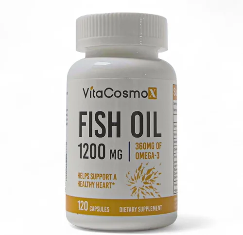 Vista 7 de Aceite de pescado omega-3 de 1560 mg, triple fuerza EPA y DHA, 120 cápsulas blandas, 60 porciones, sin gluten, sin OMG y apto para vegetarianos