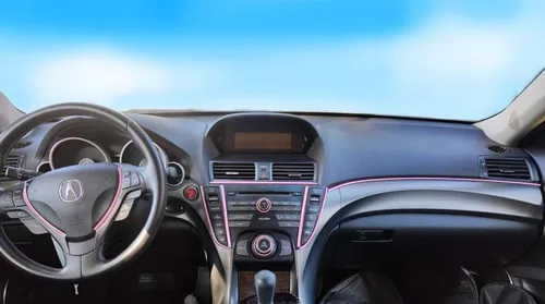 Vista 6 de Tira de moldura decorativa rosa suave para coche/motocicleta, autoadhesiva, universal para exterior e interior, salpicadero, parachoques, ventana