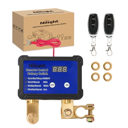 Vista 10 de Nilight Relé de Arranque de 120A, Interruptor de Relés Divididos de 4 Pines, 12V Continuo Servicio Pesado SPST Alta Corriente 4 Terminales Control