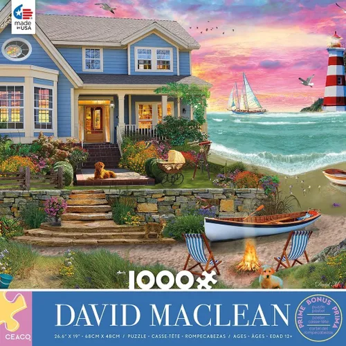 Vista 3 de Ceaco - David MacLean - Heart Beach - Rompecabezas de 1000 piezas