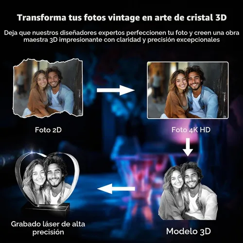 Vista 8 de Cristal de corazón 3D