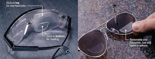 Vista 3 de Gafas de lectura bifocales adhesivas Hydrotac