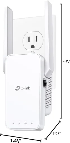 Vista 7 de TP-Link Extensor WiFi AC1200, Mejor Elección de Presupuesto 2023 de Engadget, Amplificador de Señal de 1.2Gbps para el Hogar, Doble Banda