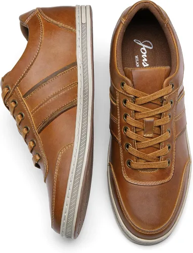 Vista 7 de Jousen Men's Leather Fashion Sneakers Retro Dress Business Casual Shoes for Men