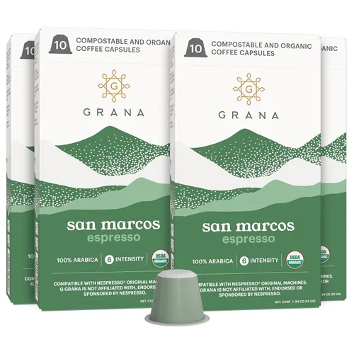 Vista 14 de G GRANA Cápsulas de café, compatibles con Nespresso OriginalLine, 60 unidades, expreso tostado medio y oscuro, café especial de fuente única 100%