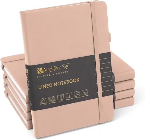 Vista 50 de ⩓ Per Se Cuaderno de Diario con Líneas (3 Paquetes), 160 Páginas Papel Grueso 100GSM, A5 Tapa Dura Cuadernos con Rayas Universitarias para Escribir