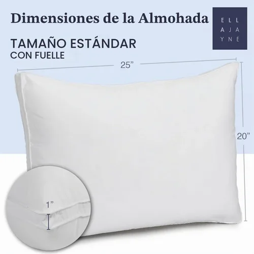 Vista 7 de Ella Jayne - Almohadas de cama para dormir individual, juego de almohadas de tamaño estándar, carcasa de microfibra, relleno de fibra de gel